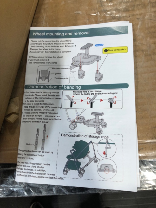 Photo 1 of Universal 2in1 Stroller Ride Board with Detachable Seat (Blue)