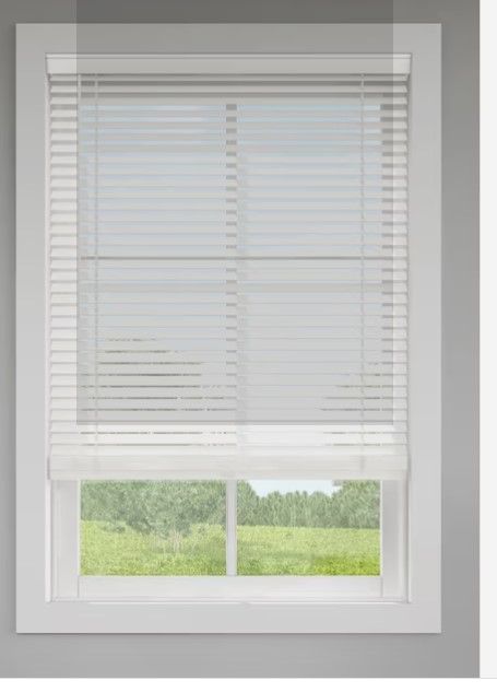 Photo 1 of *STOCK PHOTO FOR REFERENCE* LEVOLOR Trim+Go 1-in Slat Width 35IN Cordless White Mini Blinds 2 PK