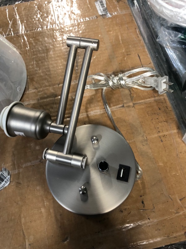 Photo 1 of *STOCK PHOTO FOR REFERENCE* DAMAGED SILVER WALL LAMP WITH EXTENSION ARM