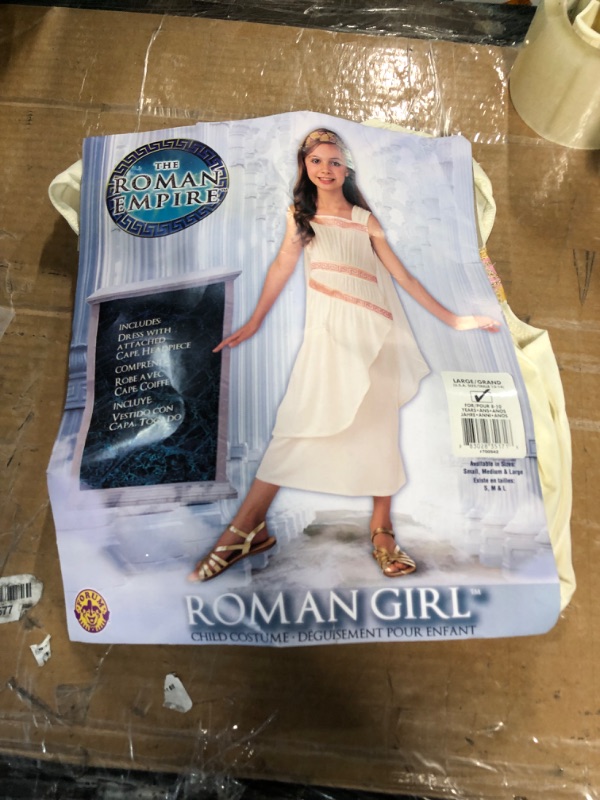 Photo 2 of Roman Girl Costume for Kids Large As Shown