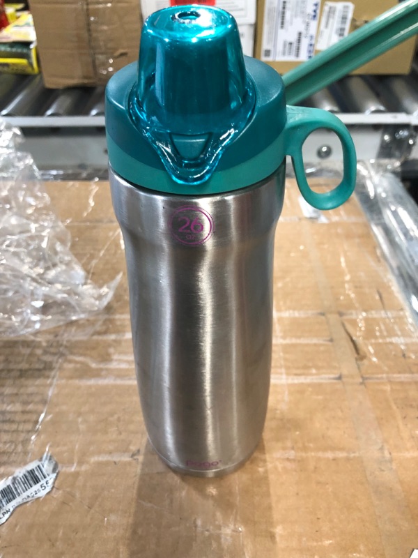 Photo 2 of *SEE NOTES* Pogo Vacuum Insulated Stainless Steel Water Bottle - 26oz Teal