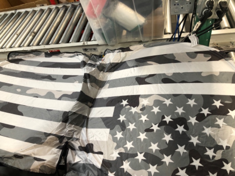 Photo 2 of Autoamerics 1-Piece Windshield Sun Shade Dark Camo American Flag USA Design - x 33.5 inches 