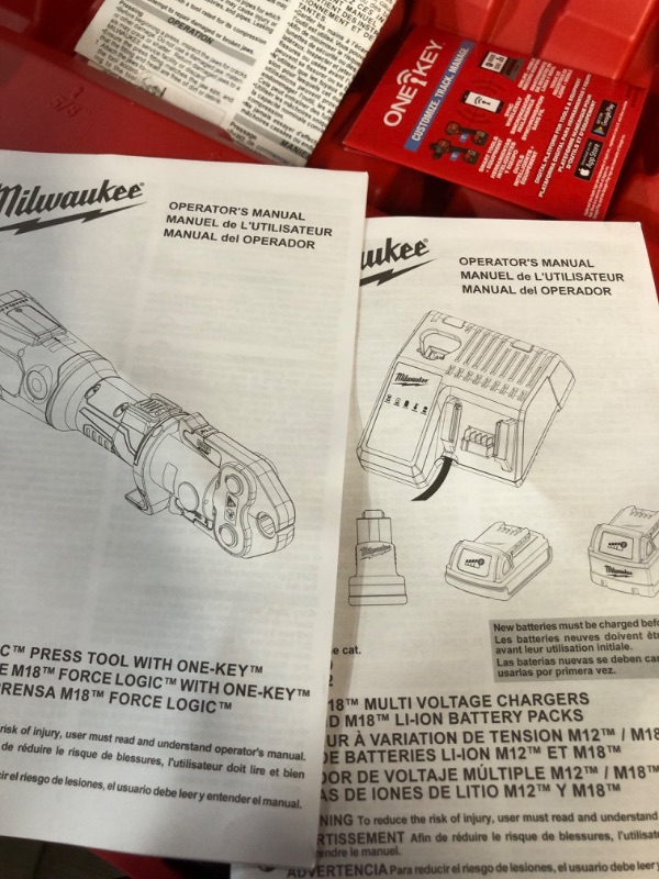 Photo 5 of *NO PRESS TOOL/ SEE NOTES* Milwaukee  Force Logic Press tool 1/2" - 1" Kit