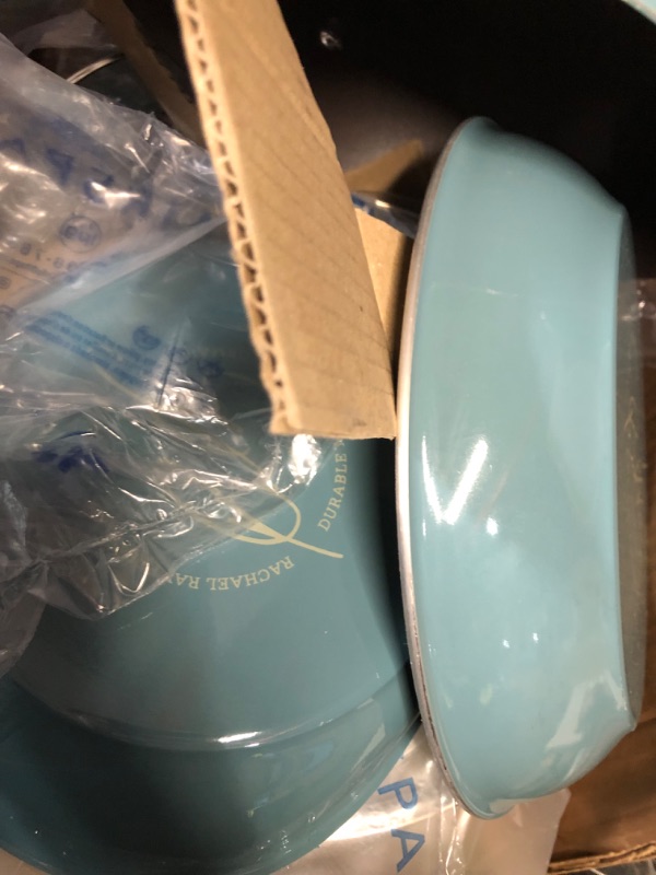 Photo 2 of (USED) Rachael Ray Cucina Nonstick Cookware Pots and Pans Set, 12 Piece, Agave Blue