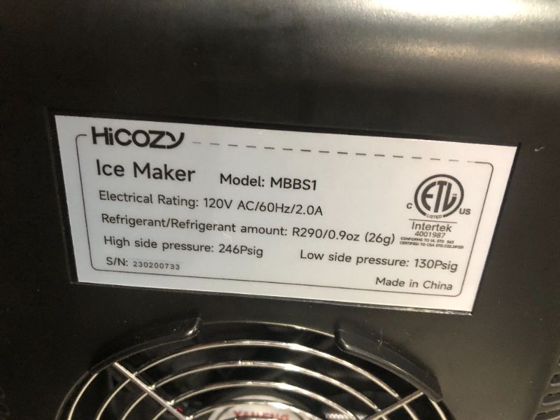 Photo 8 of *PARTS ONLY DOES NOT FUNCTION PROPERLY*
HiCOZY Dual-Mode Nugget Ice Maker Countertop, Standard Black 1