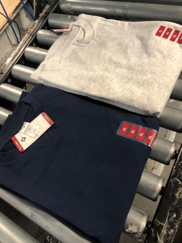 Photo 2 of French Terry Fleece Crewneck Sweatshirt XL NAVY AND GREY 2 PK