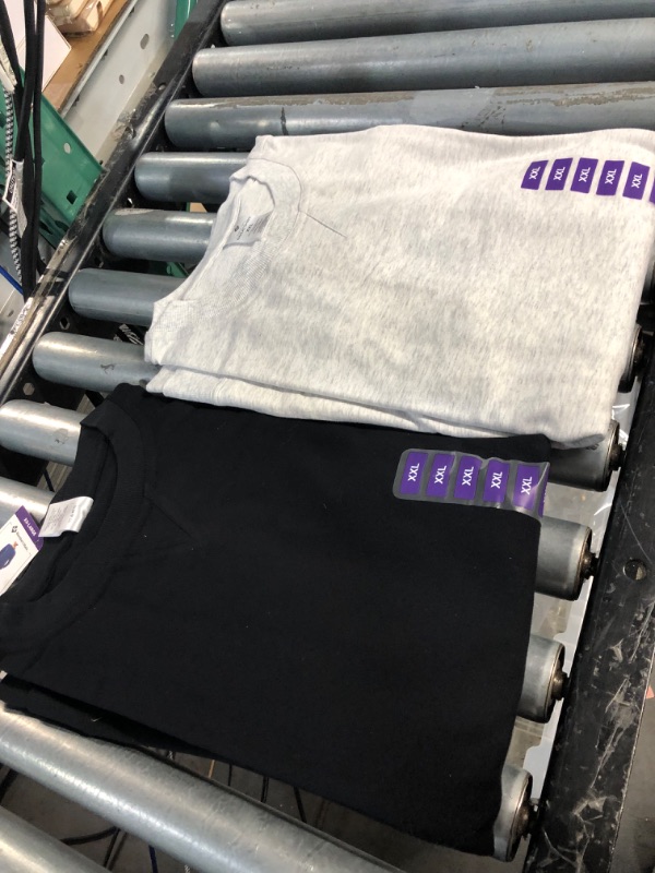 Photo 1 of French Terry Fleece Crewneck Sweatshirt XXL BLACK AND GREY 2 PK