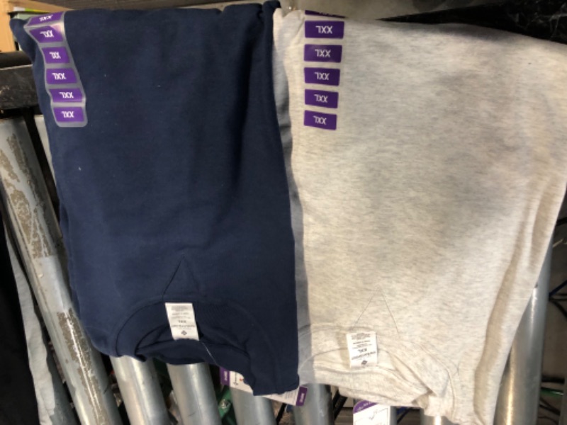 Photo 5 of French Terry Fleece Crewneck Sweatshirt XXL NAVY AND GREY 2 PK