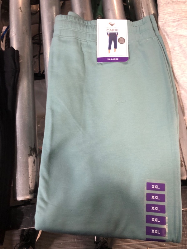 Photo 5 of French Terry Fleece Capri Jogger Sweatpant XXLGREY, TEAL AND BLACK 3 PK