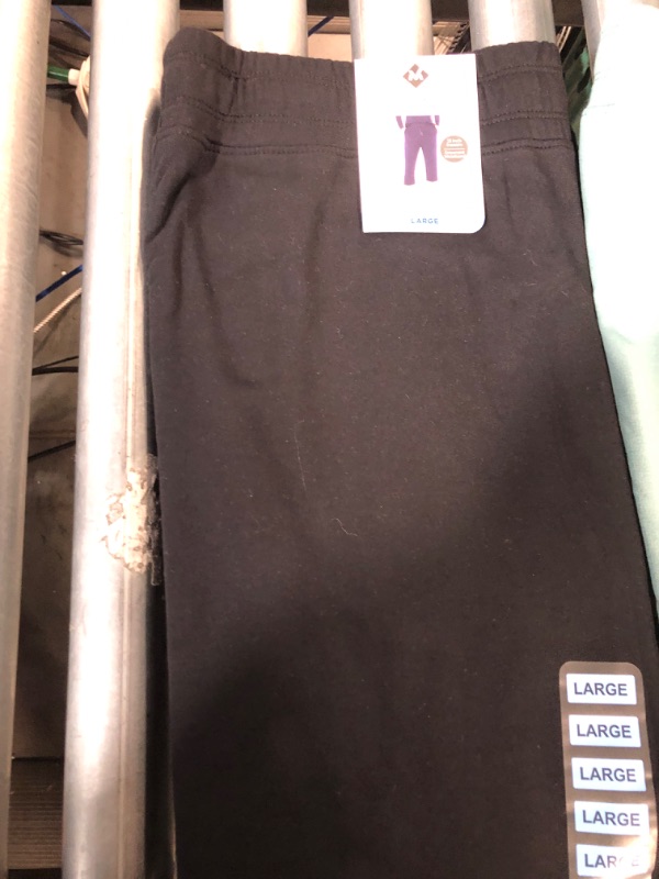 Photo 4 of French Terry Fleece Capri Jogger Sweatpant LARGE BLACK AND TEAL 2 PK