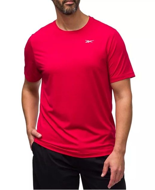 Photo 1 of  Reebok Men's Speedwick Tech Style Active Tee MEDIUM RED AND BLUE 2 PK