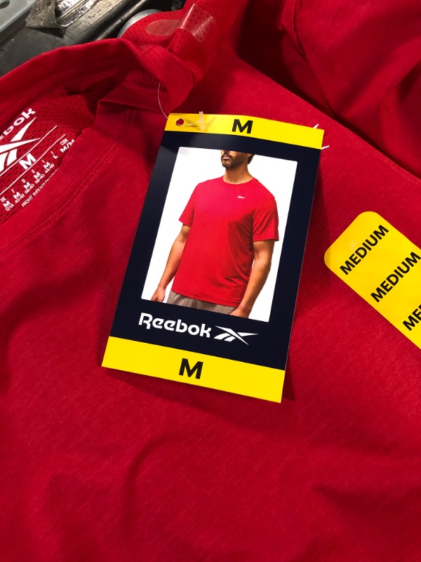 Photo 3 of Reebok Men's Short Sleeve Speedwick Tech Style Active Tee MEDIUM RED 3 PK