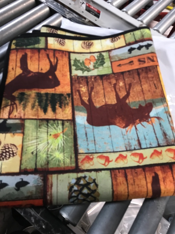 Photo 2 of Rustic Lodge Cabin Bear Moose Deer Area Rugs 60x39 