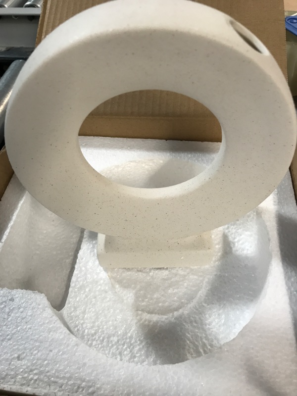 Photo 1 of  Ceramic Flower Vase, Modern Geometric - Cream