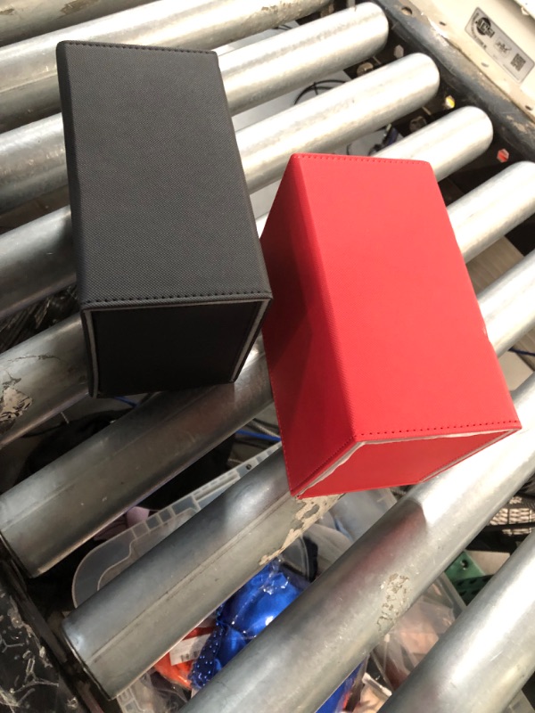 Photo 4 of 2 Pieces Deck Card Storage for 200+ Sleeved Card - RED AND BLACK