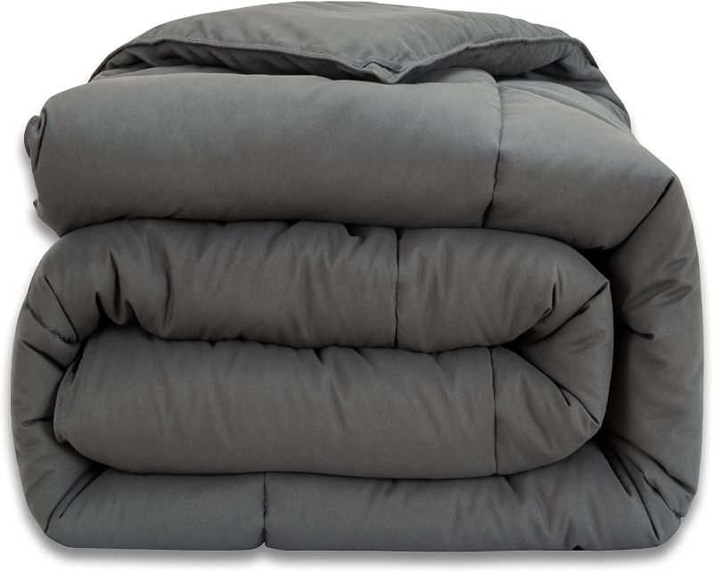 Photo 1 of  Soft Comforter Queen Size Duvet Insert-Down Alternative Comforter-Lightweight Fluffy  (Gray, Queen) 