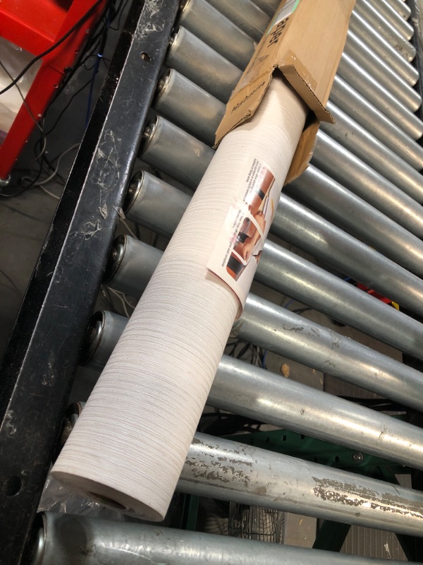 Photo 1 of Haimin Grasscloth Wallpaper Textured 24in X 393in Fabric Contact Paper White Wall Paper Textured Linen Wallpaper Peel and Stick Self-Adhesive Thick Vinyl Embossed Film Wallpaper (White)