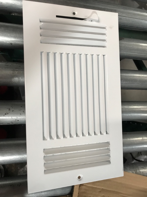 Photo 2 of  White Air Vent Cover for Wall or Ceiling Three-Way 