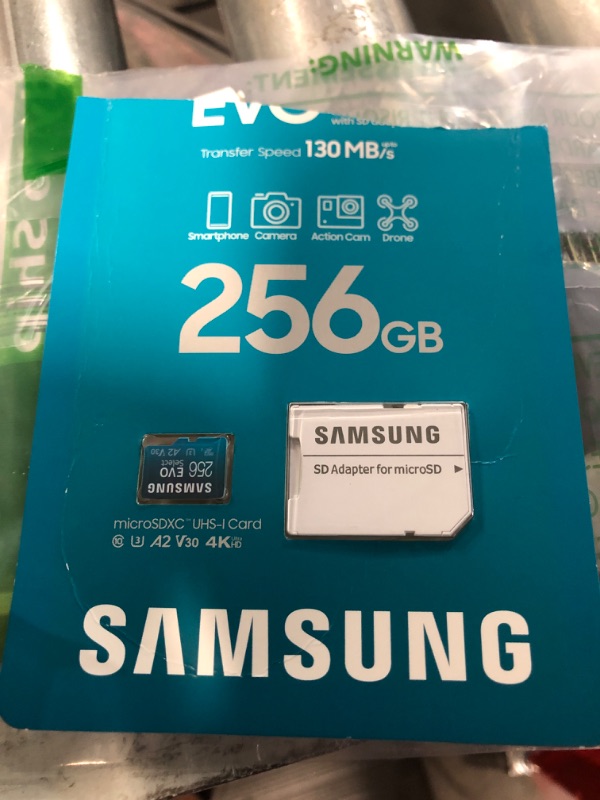 Photo 2 of SAMSUNG EVO Select Micro SD-Memory-Card + Adapter, 256GB microSDXC 
