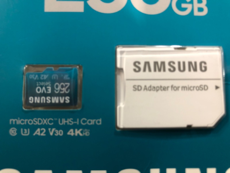 Photo 4 of SAMSUNG EVO Select Micro SD-Memory-Card + Adapter, 256GB microSDXC 