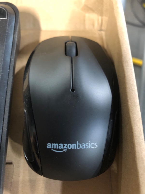 Photo 3 of Amazon Basics Wireless Computer Keyboard and Mouse Combo - Quiet and Compact - US Layout (QWERTY)