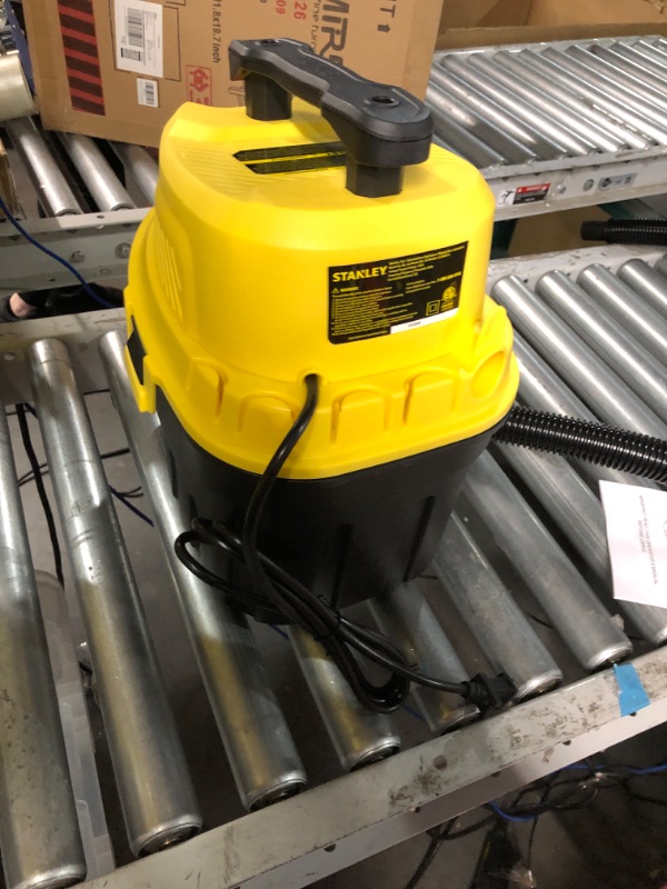 Photo 3 of **PARTS ONLY** Stanley SL18910P-3 Wet/Dry, 3 Gallon, 3 Horsepower, Portable Car Vacuum, 3.0 HP AC, Black+Yellow