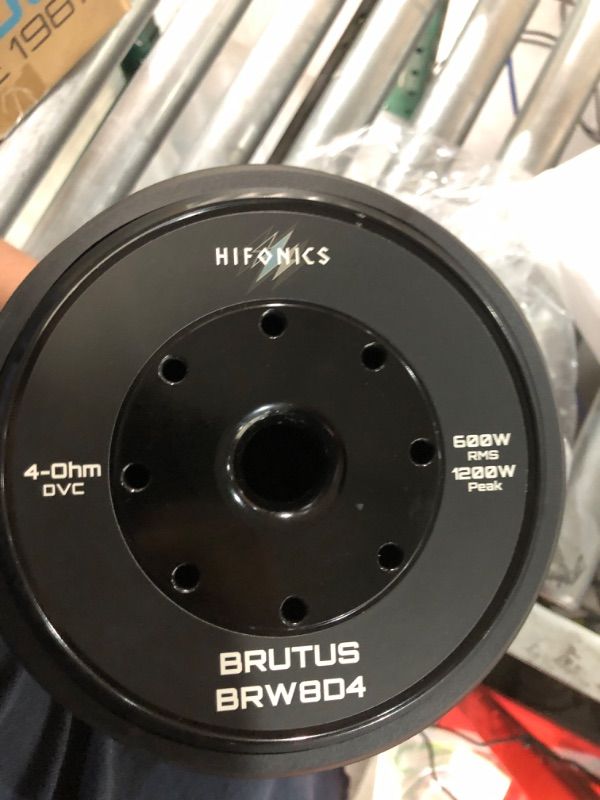 Photo 3 of Hifonics BRW12D2 2000 Watts 8 Inch Brutus Car Audio Subwoofer with Heavy Gauge, Powder Coated, Aluminum Die-Cast Basket, Dual 70 Oz Magnet, 3 Inches Voice Coil - Dual 2 Ohm 