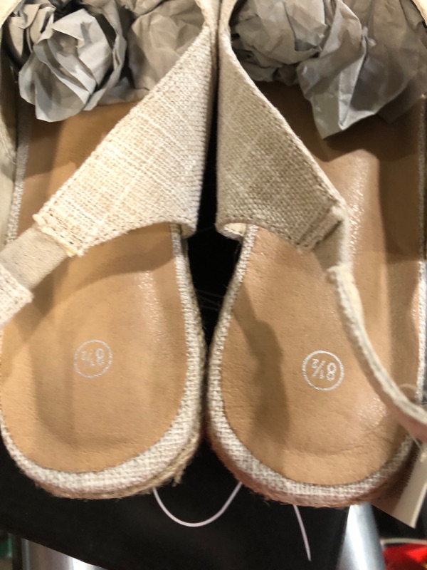 Photo 3 of (USED) mysoft Women's Espadrille Wedge Sandals Platform 8.5 Beige