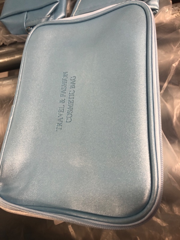 Photo 2 of (Blue) weallbuy 3 Pc, Travel Makeup Bag (Blue)