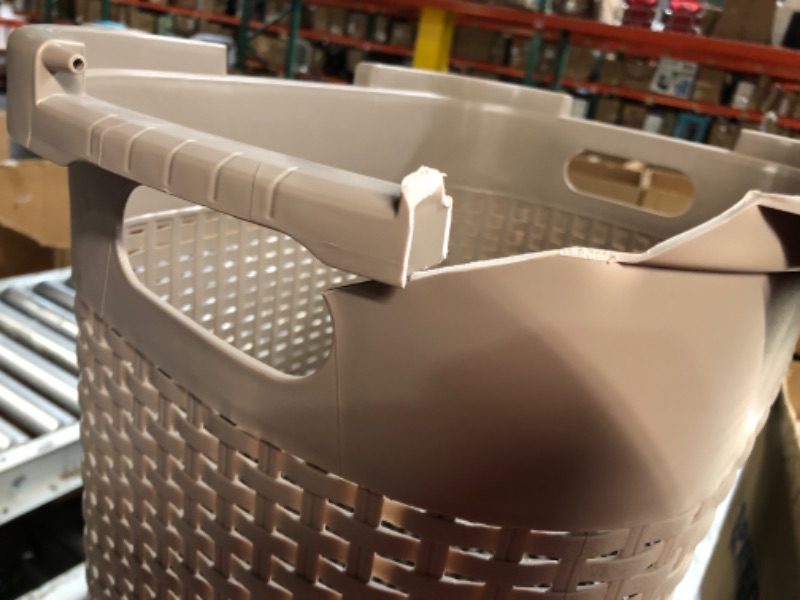 Photo 4 of **DAMAGE SEE NOTES** Mind Reader 60 Liter Hamper with Cutout Handles