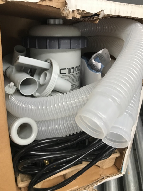 Photo 1 of INTEX 28637EG C1000 Krystal Clear Cartridge Filter Pump for Above Ground Pools, 1000 GPH Pump Flow Rate 1,000 Gallons Per Hour 1,000 Gallons Per Hour Filter Pump