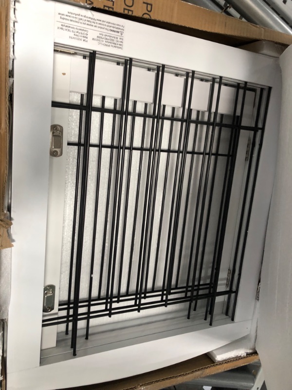 Photo 4 of 24In 4-Panel Steel Wire Pet Gate With Door