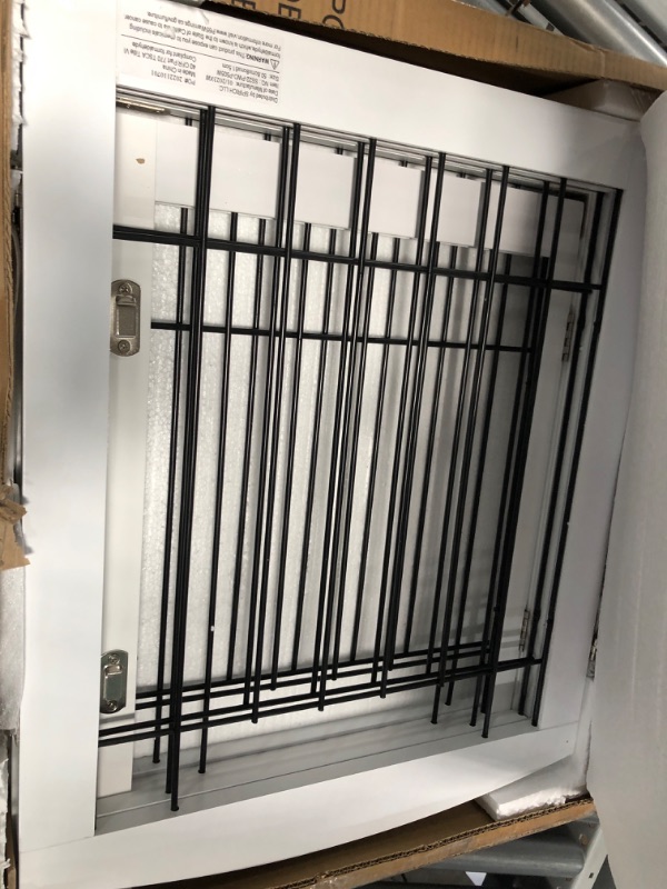 Photo 3 of 24In 4-Panel Steel Wire Pet Gate With Door