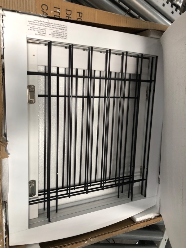 Photo 2 of 24In 4-Panel Steel Wire Pet Gate With Door