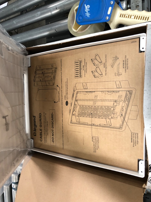 Photo 2 of Legrand - OnQ Cable Management, TV Home Theater Box, Recessed Storage Box, Dual Purpose, 17 Inches, White (ENP1700-NA) & AC1040 Plastic Universal Mounting Plate, Universal-10 inch, White