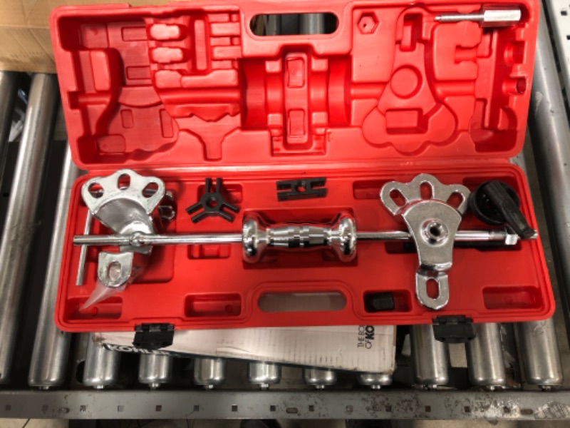 Photo 2 of Orion Motor Tech 9-Way Slide Hammer Puller Set, Front Wheel Hub Bearing Remover & Rear Wheel Axle Hub Dent Shaft Puller Tool Kit