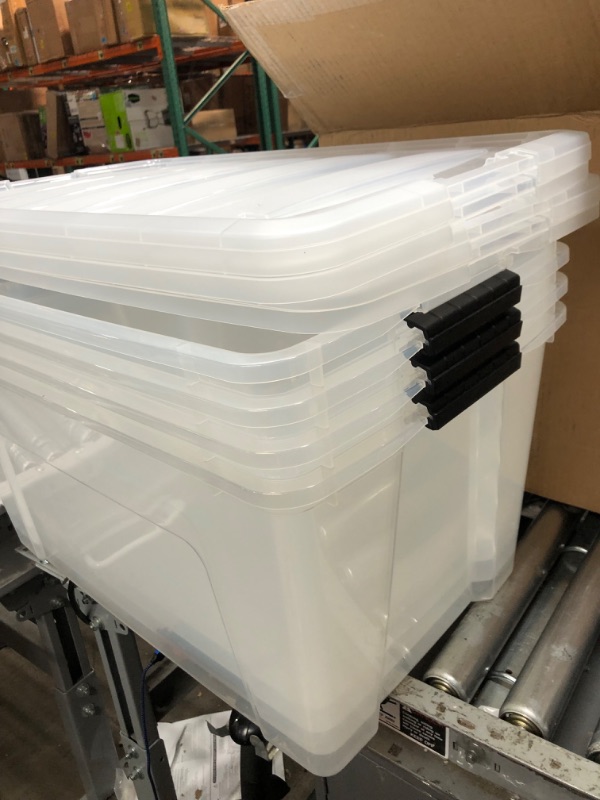 Photo 2 of 
IRIS USA 72 Qt. Plastic Storage Container Bin with Secure Lid and Latching Buckles, 4 pack - Clear, Durable Stackable Nestable Organizing Tote Tub Box...
Number of Items:4