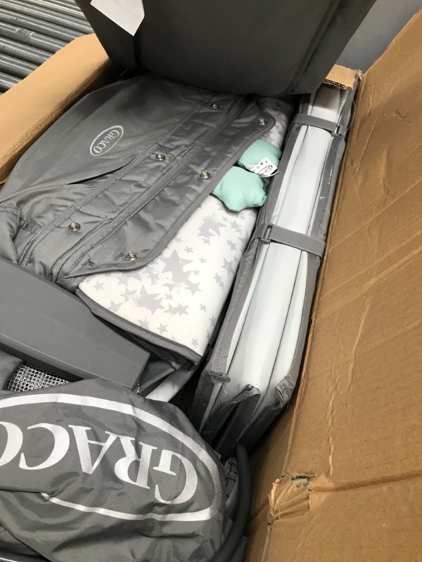 Photo 1 of Graco Pack 'n Play Travel Dome LX Playard | Includes Portable Bassinet, Full-Size Infant Bassinet, and Diaper Changer, Leyton

