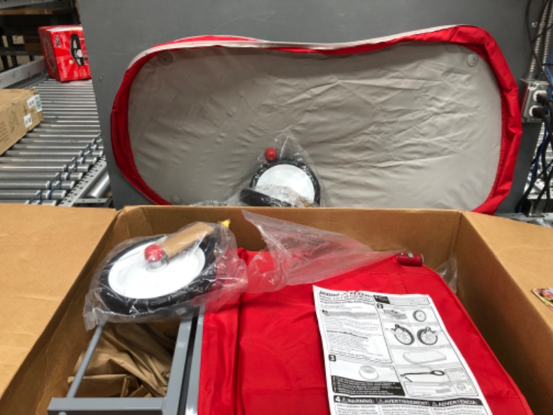 Photo 3 of **Missing small parts** Radio Flyer 3-In-1 EZ Folding, Outdoor Collapsible Wagon for Kids & Cargo, Red Folding Wagon
