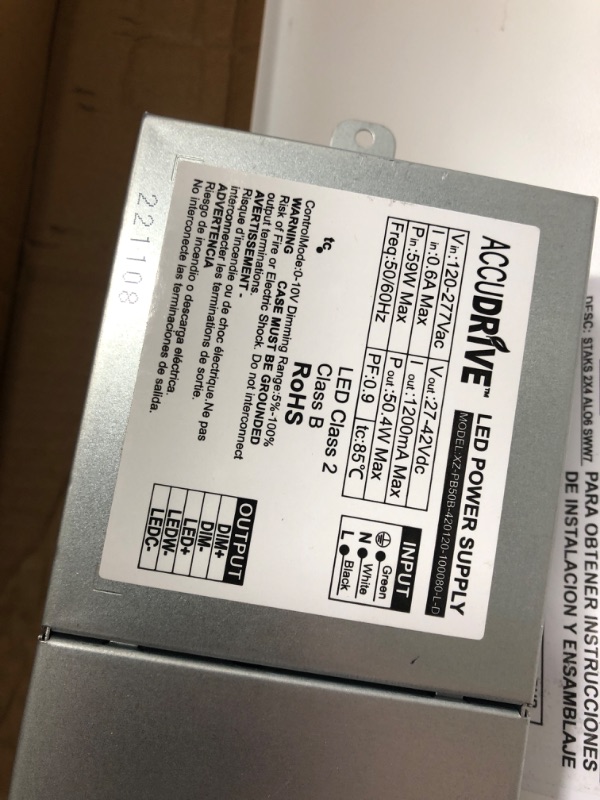 Photo 4 of  * SEE NOTES *Lithonia Lighting STAKS 2X4 ALO6 SWW7 LL Stack LED Troffer Downlight with 3000 to 5000 Adjustable Lumens and 3500 to 5000K Switchable CCT, 2 Feet by 4 Feet, White