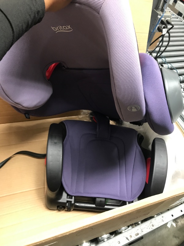 Photo 3 of Britax Highpoint Backless Belt-Positioning Booster Seat, SafeWash Purple Ombre