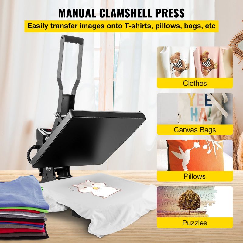 Photo 1 of VEVOR Heat Press Machine 15 x 15 in Sublimation Printer Transfer for DIY T-shirt
