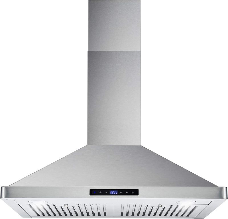 Photo 1 of 
COSMO COS-63175S Wall Mount Range Hood with Ducted Convertible Ductless (No Kit Included), Ceiling Chimney-Style Stove Vent, LEDs Light, Permanent Filter, 3 Speed Fan in Stainless Steel (30 inch)