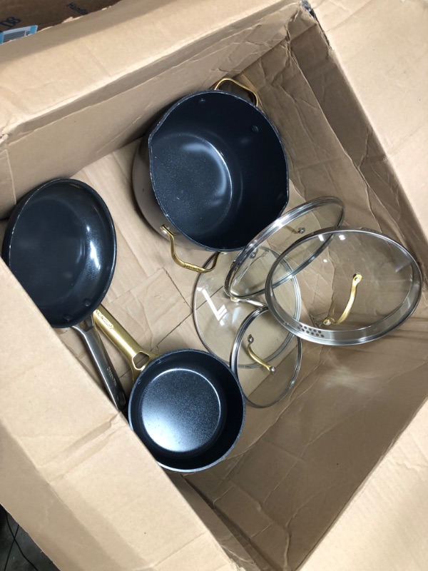Photo 1 of **USED, MINOR WEAR & TEAR**GENERIC SET OF POTS AND PANS WITH LIDS