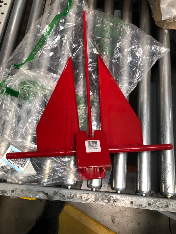 Photo 1 of **MINOR SHIPPING DAMAGE**Greenfield Coated American Yachting Fluke-Style 13-lb. Anchor Red