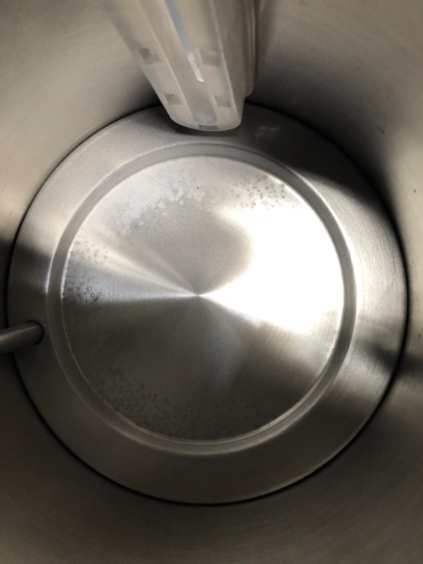 Photo 1 of **MINOR WEAR & TEAR**Amazon Basics Stainless Steel Portable Fast, Electric Hot Water Kettle for Tea and Coffee - 1 Liter, Gray/Black - Automatic Shut-Off
