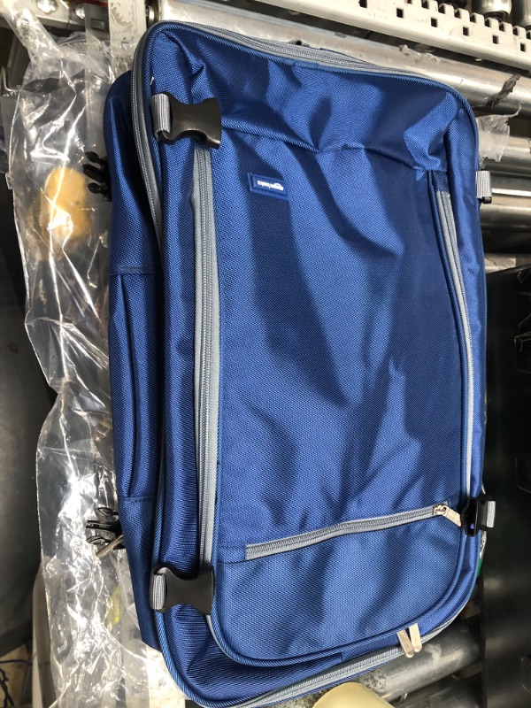 Photo 2 of **MINOR WEAR & TEAR**Amazon Basics Carry-On Travel Backpack - Navy Blue
