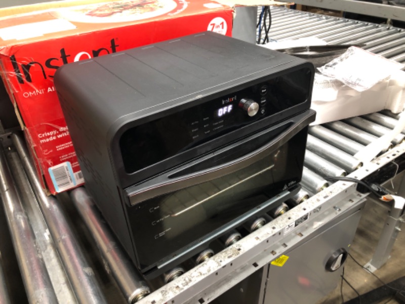 Photo 2 of Instant Omni Air Fryer Toaster Oven Combo 19 QT/18L, From the Makers of Instant Pot, 7-in-1 Functions, Fits a 12" Pizza Oven, 6 Slices of Bread, App with Over 100 Recipes, Black Finish 19QT OMNI Toaster Oven