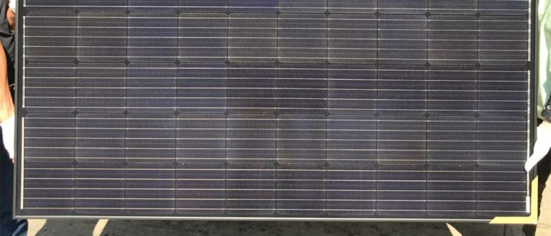 Photo 1 of Solar Panel Cell Color Deviations