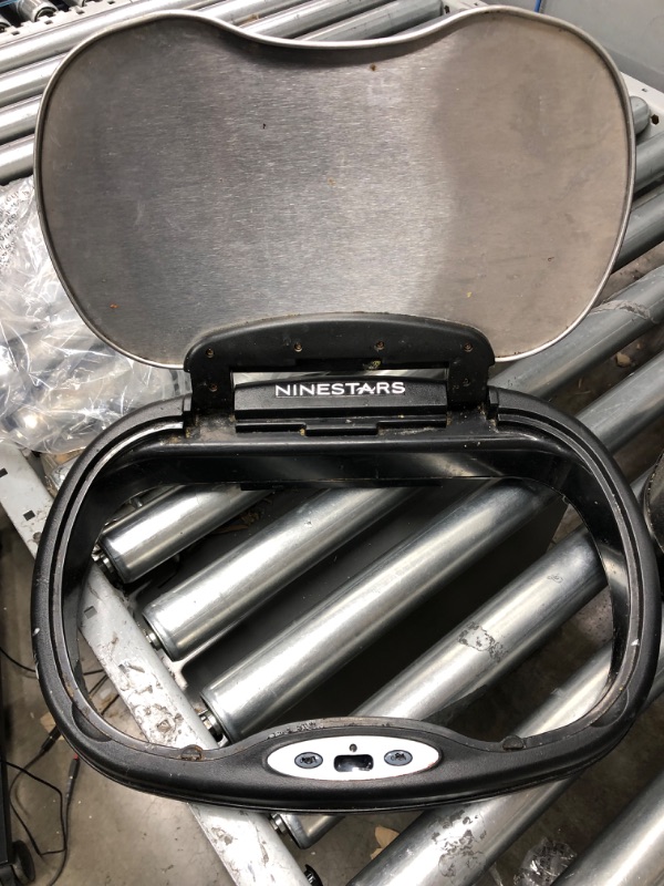 Photo 3 of **USED, DAMAGED**
Ninestars DZT-50-13 Automatic Touchless Motion Sensor Oval Trash Can with Black Top, 13 gallon/50 L, Stainless Steel 13 Gal. 50 L Stainless Steel